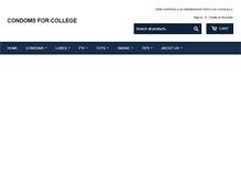 Tablet Screenshot of condomsforcollege.com